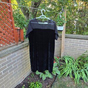 Elegant Black velvet dress Part Two Copenhagen US12, UK16, EU 42